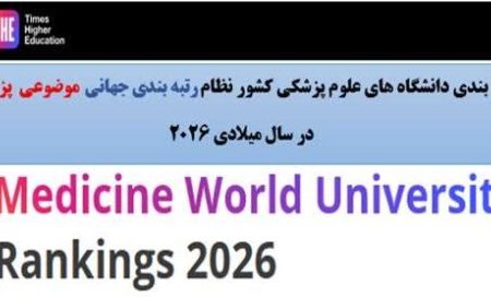 حفظ رتبه جهانی دانشگاه علوم پزشکی گیلان در نظام رتبه‌بندی جهانی تایمز موضوعی حوزه پزشکی در سال میلادی ۲۰۲۶